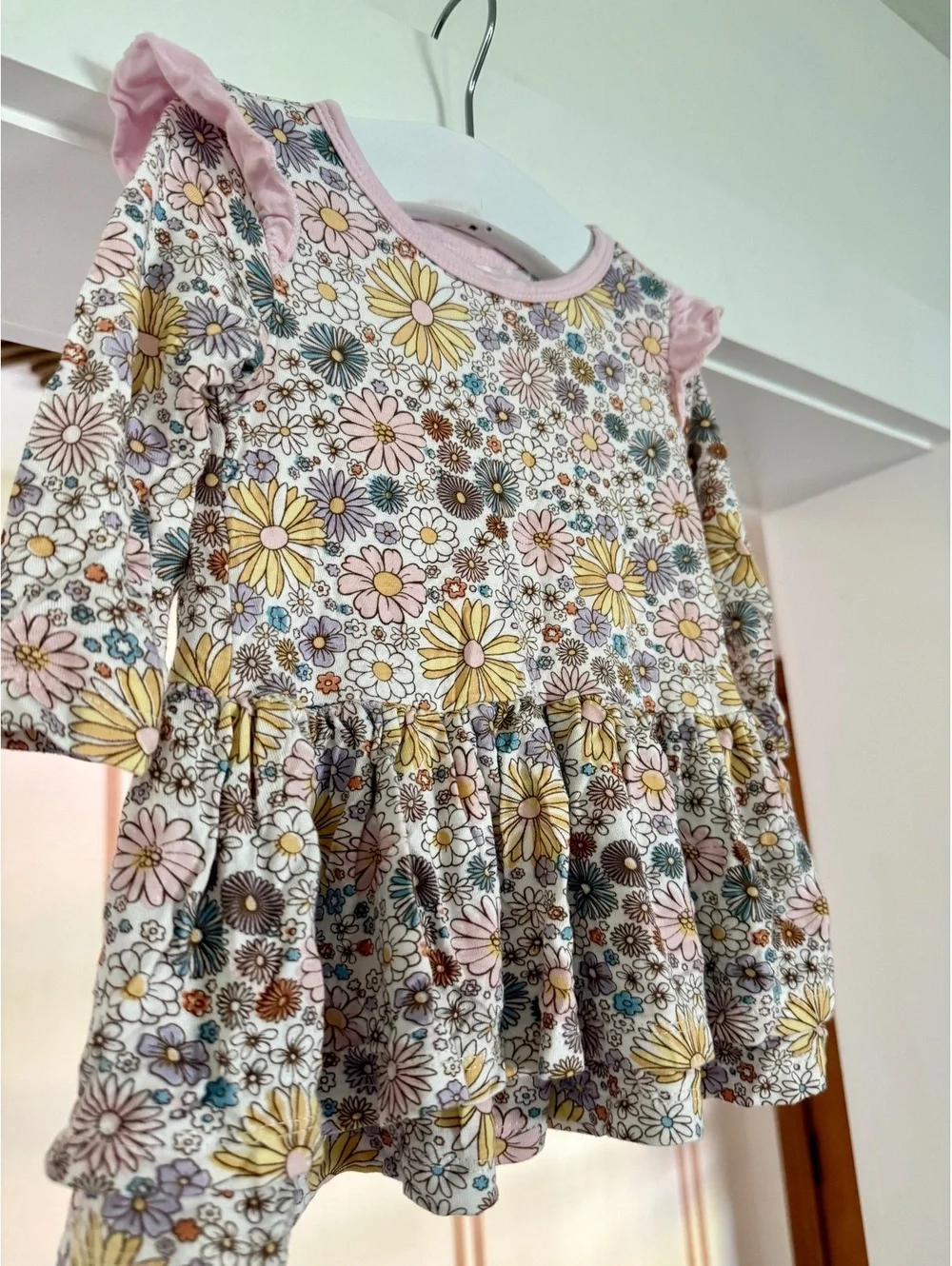 Milkberry Floral Bamboo Dress Sz 3-6 Months EUC